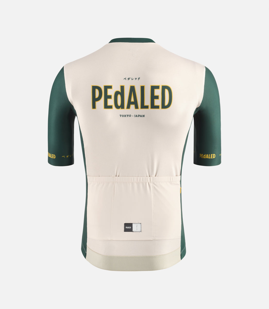 PEdALED Logo Short Sleeve Jersey Off White The Brick Bike Boutique