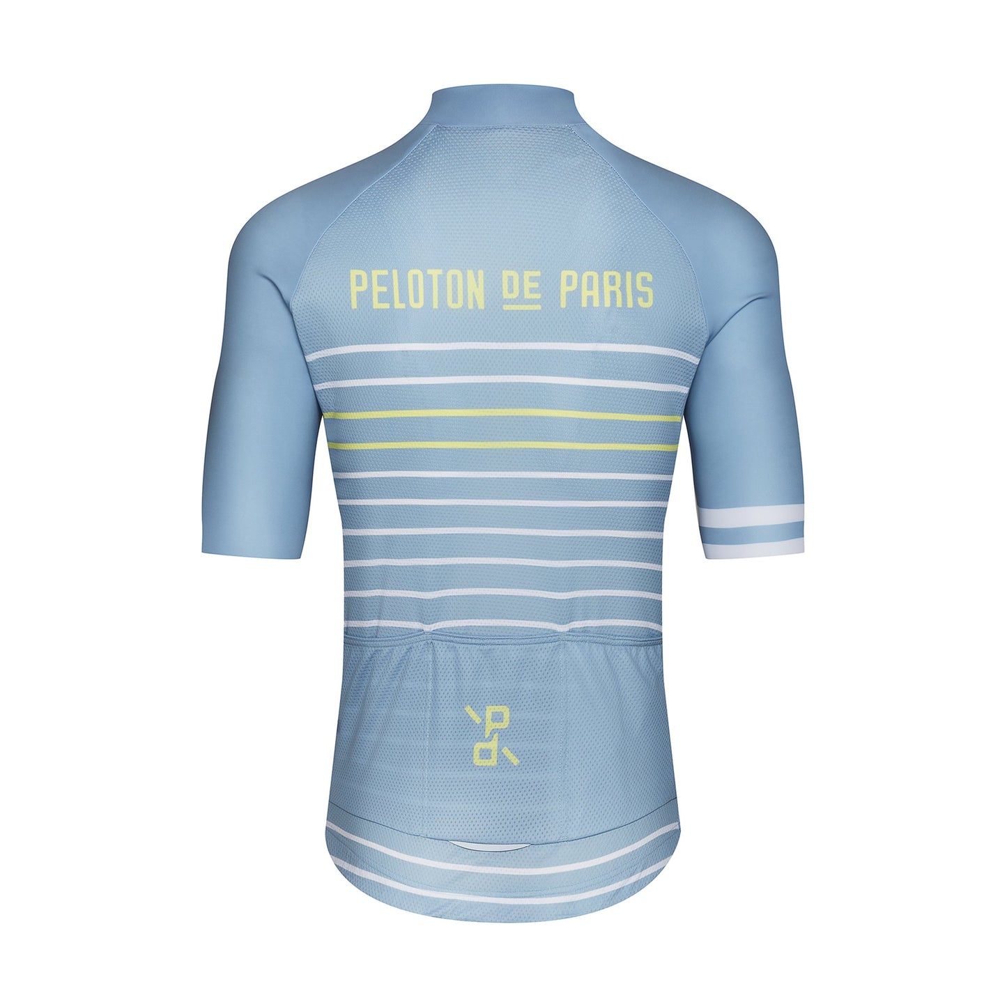 Peloton de Paris- Domestique Jersey SS Classic stripe blue stone/Pineapple -