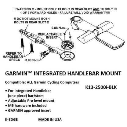 K-Edge Integrated Handlebar Mount