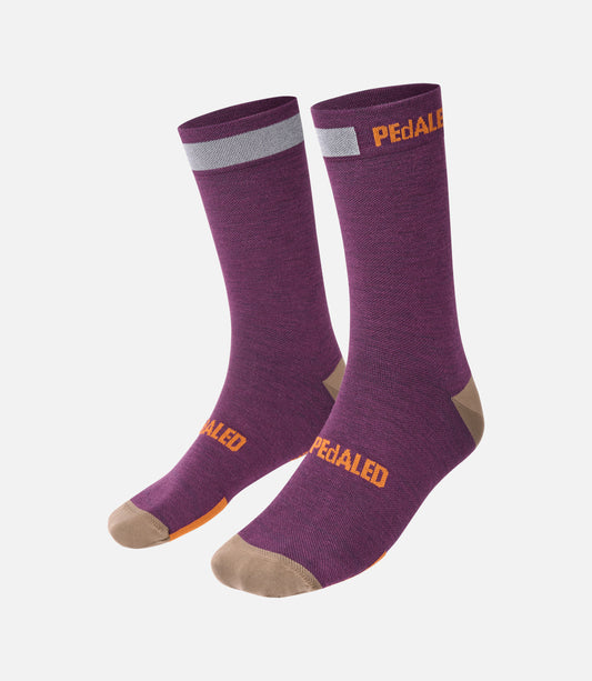 PEdALED Odyssey Reflective Cycling Socks Purple