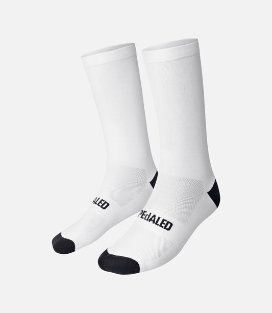 PEdALED Essential Summer Cycling Socks White