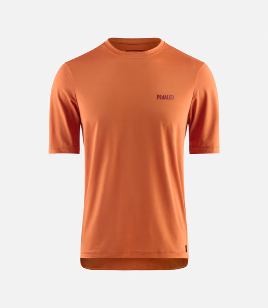 PEdALED Jary Gravel Polartec Tee Bombay Brown