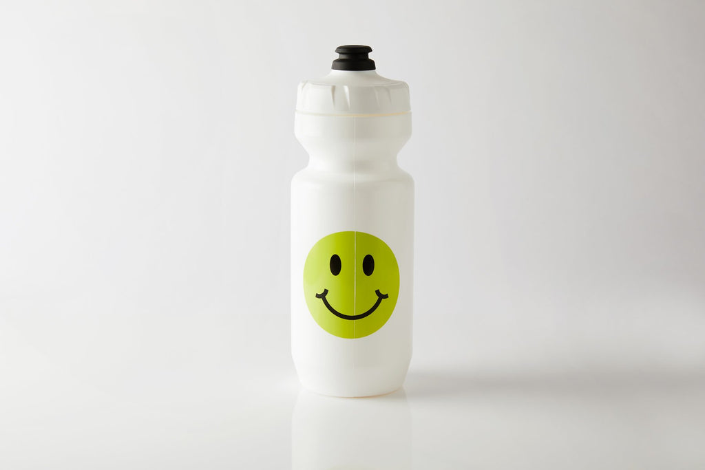 Smiley + White Water Bottle